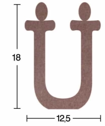 Hobi-Art H 26 Ayakta Durabilen Ahşap Ü Harfi (18 mm Kalınlık)