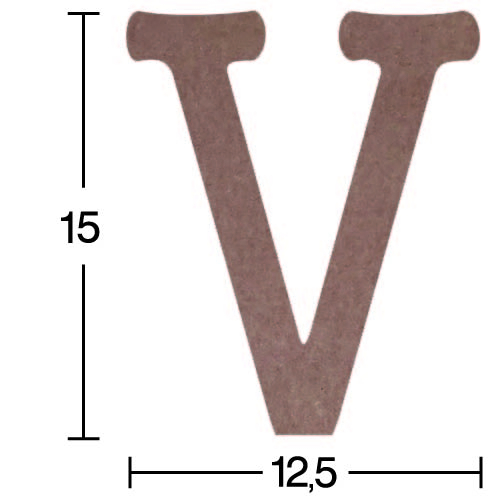 Hobi-Art H 27 Ayakta Durabilen Ahşap V Harfi (18 mm Kalınlık) - 1