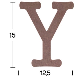 Hobi-Art H 28 Ayakta Durabilen Ahşap Y Harfi (18 mm Kalınlık)