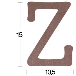 Hobi-Art H 29 Ayakta Durabilen Ahşap Z Harfi (18 mm Kalınlık)