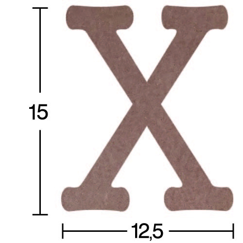 Hobi-Art H 31 Ayakta Durabilen Ahşap X Harfi (18 mm Kalınlık) - 1