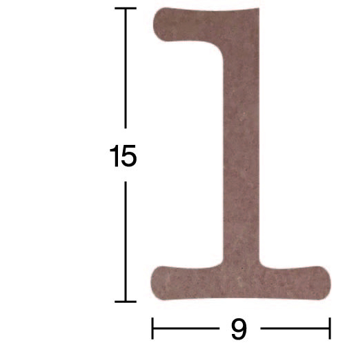 Hobi-Art H 34 Ayakta Durabilen Ahşap 1 Rakamı (18 mm Kalınlık) - 1
