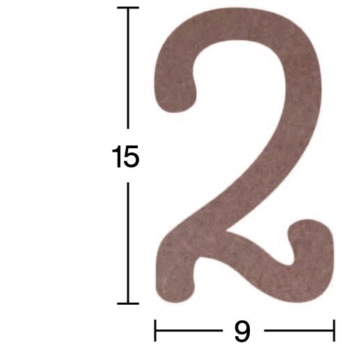 Hobi-Art H 35 Ayakta Durabilen Ahşap 2 Rakamı (18 mm Kalınlık) - 1