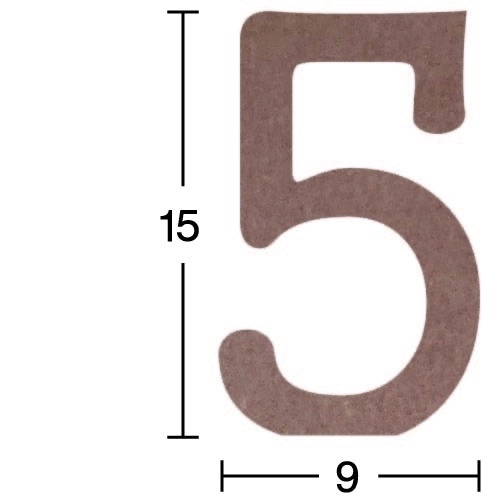 Hobi-Art H 38 Ayakta Durabilen Ahşap 5 Rakamı (18 mm Kalınlık) - 1