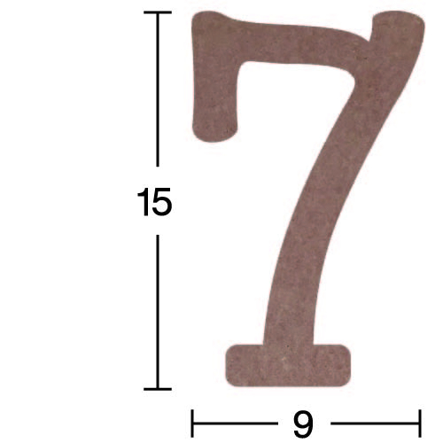 Hobi-Art H 40 Ayakta Durabilen Ahşap 7 Rakamı (18 mm Kalınlık) - 1