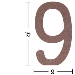 Hobi-Art H 42 Ayakta Durabilen Ahşap 9 Rakamı (18 mm Kalınlık)