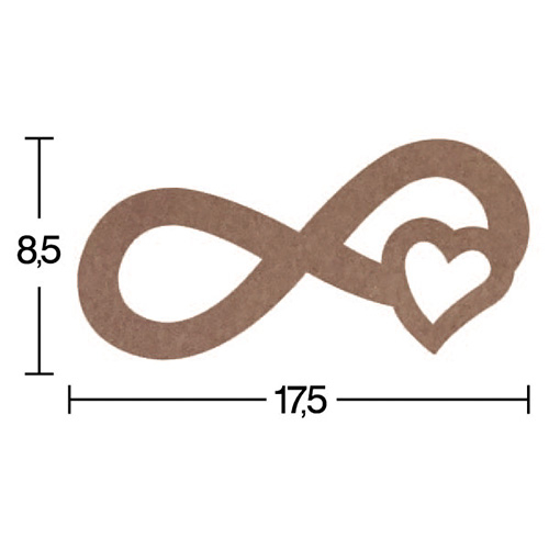 Hobi-Art H 44 Ayakta Durabilen Ahşap Sonsuzluk Simgesi (18 mm Kalınlık) - 1
