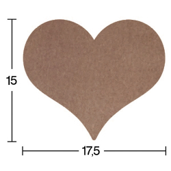 Hobi-Art H 45 Ayakta Durabilen Ahşap Kalp (18 mm Kalınlık)