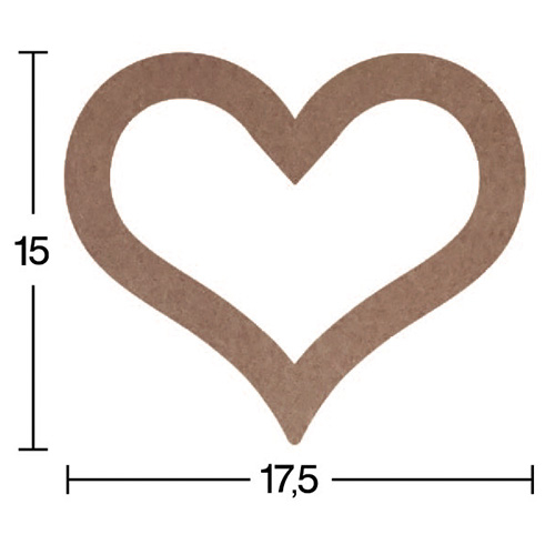 Hobi-Art H 46 Ayakta Durabilen Ahşap Kalp (18 mm Kalınlık) - 1