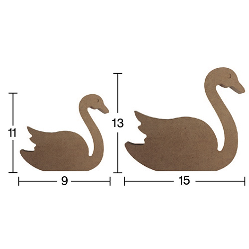 Hobi-Art H 55 Ayakta Durabilen Ahşap Kuğu (18 mm Kalınlık) - 1