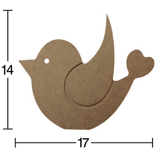 Hobi-Art H 58 Ayakta Durabilen Ahşap Kuş (18 mm Kalınlık) - 1