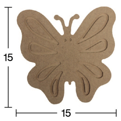 Hobi-Art H 61 Ayakta Durabilen Ahşap Kelebek (18 mm Kalınlık)