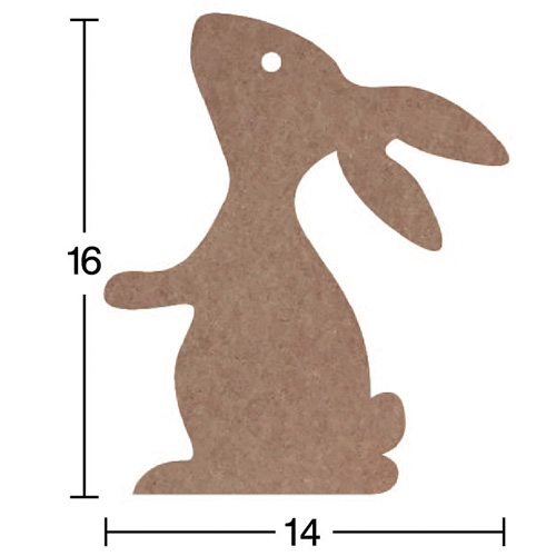 Hobi-Art H 65 Ayakta Durabilen Ahşap Tavşan (18 mm Kalınlık) - 1