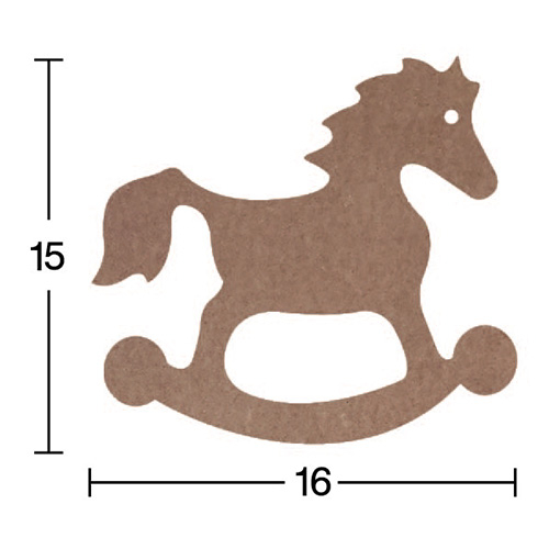 Hobi-Art H 68 Ayakta Durabilen Ahşap Sallanan At (18 mm Kalınlık) - 1