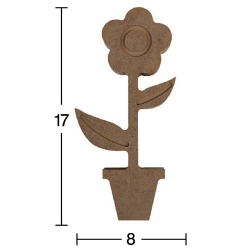 Hobi-Art H 77 Ayakta Durabilen Ahşap Papatya (18 mm Kalınlık)