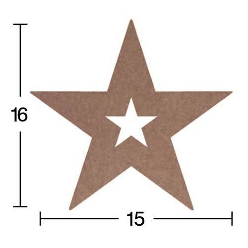 Hobi-Art H 82 Ayakta Durabilen Ahşap Yıldız (18 mm Kalınlık) - 1