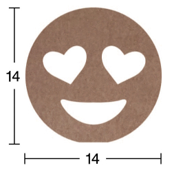 Hobi-Art H 84 Ayakta Durabilen Ahşap Gülen Yüz (18 mm Kalınlık)