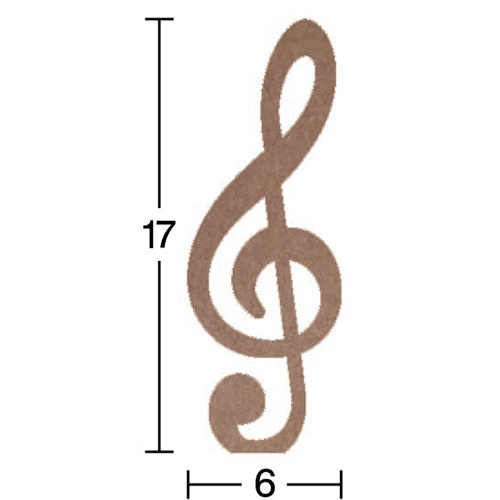 Hobi-Art H 91 Ayakta Durabilen Ahşap Müzik Anahtarı (18 mm Kalınlık) - 1