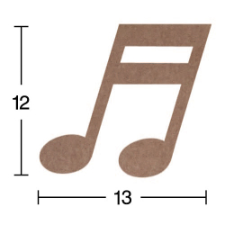Hobi-Art H 92 Ayakta Durabilen Ahşap Müzik Notası (18 mm Kalınlık)
