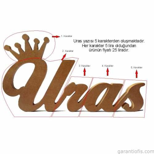 Hobi-Art F 739 İstenilen İsime Özel Yazılar (Karakter Başı Fiyatı Vardır) - 1