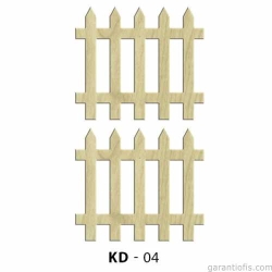 Hobi-Art KD 04 Bahçe Çiti Dekoratif Mini Ahşap Obje