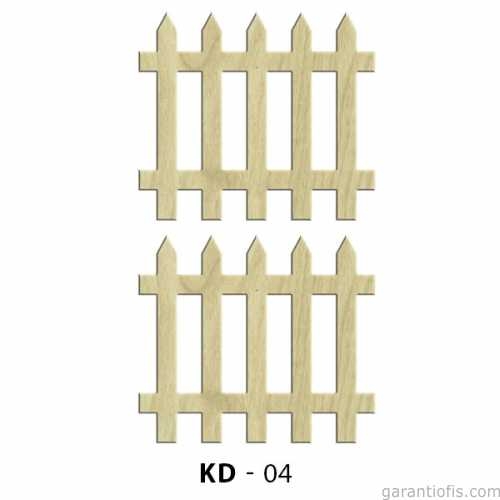 Hobi-Art KD 04 Bahçe Çiti Dekoratif Mini Ahşap Obje - 1
