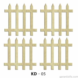 Hobi-Art KD 05 Bahçe Çiti Dekoratif Mini Ahşap Obje