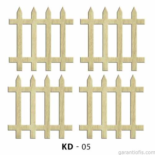 Hobi-Art KD 05 Bahçe Çiti Dekoratif Mini Ahşap Obje - 1