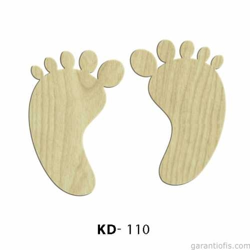 Hobi-Art KD 110 - Ayak Figürlü Dekoratif Mini Ahşap Obje - 1
