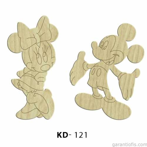 Hobi-Art KD 121 - Çizgi Film Karakterleri Mini Ahşap Obje - 1