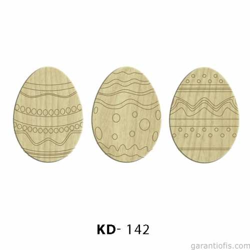 Hobi-Art KD 142 - Yumurta Şeklinde Mini Ahşap Obje - 1