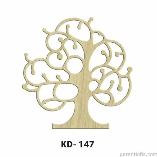 Hobi-Art KD 147 - Ağaç Figürlü Dekoratif Mini Ahşap Obje - 1