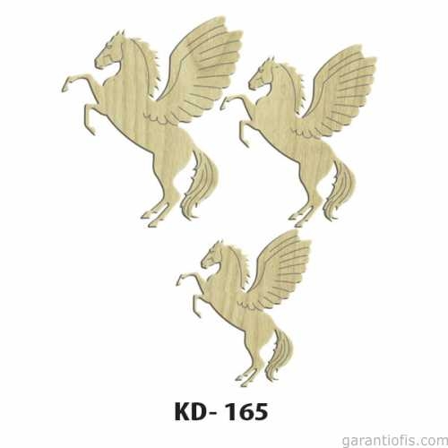 Hobi-Art KD 165 - At Şeklinde Dekoratif Mini Ahşap Süs Obje - 1