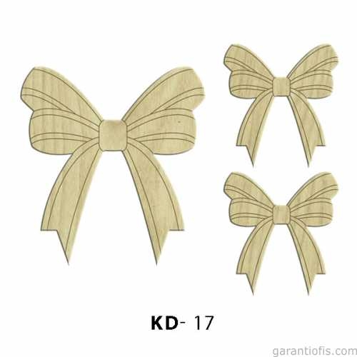 Hobi-Art KD 17 - Kurdele Seti  Dekoratif Mini Ahşap Obje - 1