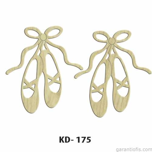 Hobi-Art KD 175 - Balerin Ayakkabısı Figürlü Dekoratif Mini Ahşap Obje - 1
