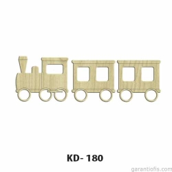 Hobi-Art KD 180 - Tren Figürlü Dekoratif Mini Ahşap Obje
