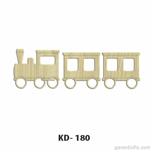 Hobi-Art KD 180 - Tren Figürlü Dekoratif Mini Ahşap Obje - 1