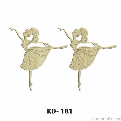 Hobi-Art KD 181 - Balerin Figürlü Dekoratif Mini Ahşap Obje - 1