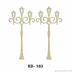 Hobi-Art KD 183 - Sokak Lambası Figürlü Dekoratif Mini Ahşap Obje