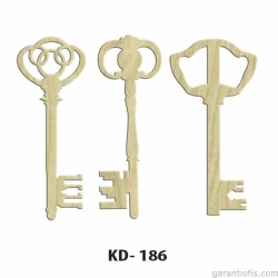 Hobi-Art KD 186 - Anahtar Figürlü Dekoratif Mini Ahşap Obje