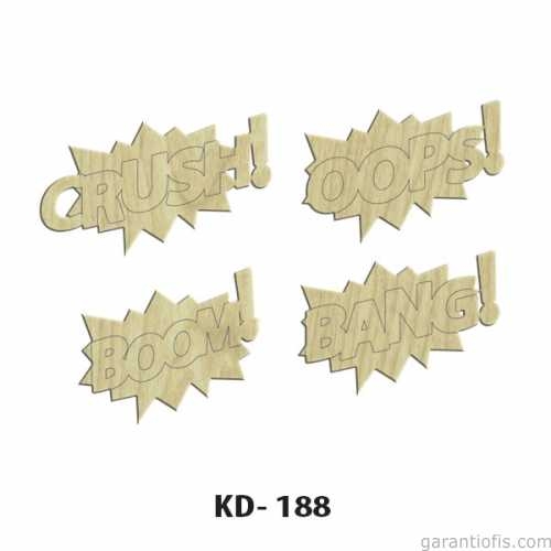 Hobi-Art KD 188 Dekoratif Mini Ahşap Obje - 1