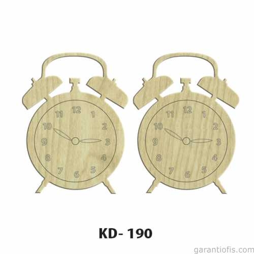 Hobi-Art KD 190 - Saat Figürlü Dekoratif Mini Ahşap Obje - 1