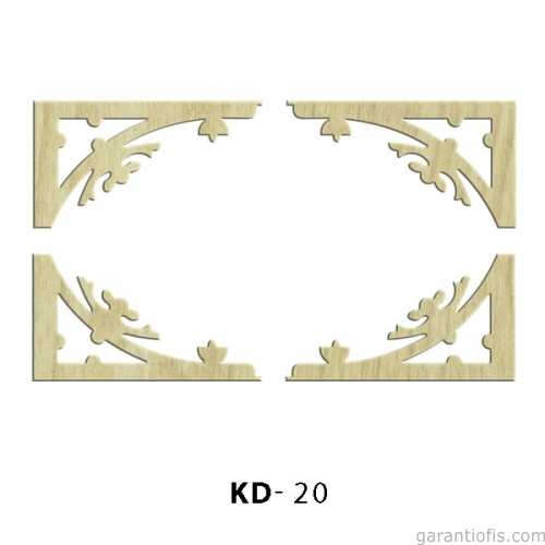Hobi-Art KD 20 - Köşe Süs Setii  Dekoratif Mini Ahşap Obje - 1