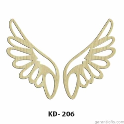 Hobi-Art KD 206 Kanat Şeklinde Dekoratif Mini Ahşap Obje - 1