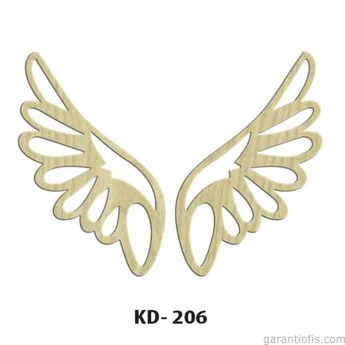 Hobi-Art KD 206 Kanat Şeklinde Dekoratif Mini Ahşap Obje - 1