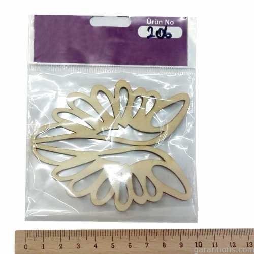 Hobi-Art KD 206 Kanat Şeklinde Dekoratif Mini Ahşap Obje - 2