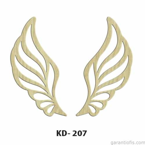 Hobi-Art KD 207 Kanat Şeklinde Dekoratif Mini Ahşap Obje - 1