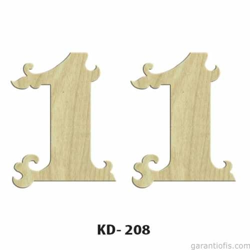 Hobi-Art KD 208 Dekoratif Mini Ahşap Rakamlar (1 Rakamı) - 1