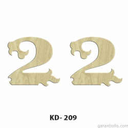 Hobi-Art KD 209 Dekoratif Mini Ahşap Rakamlar (2 Rakamı)