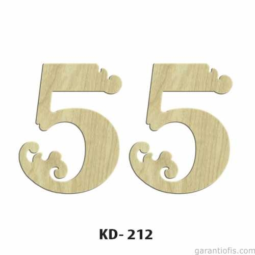 Hobi-Art KD 212 Dekoratif Mini Ahşap Rakamlar (5 Rakamı) - 1